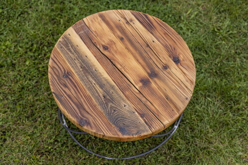 staré drevo plát stolíka